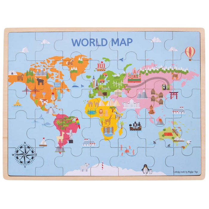 BigJigs | Wooden Puzzle | World Map