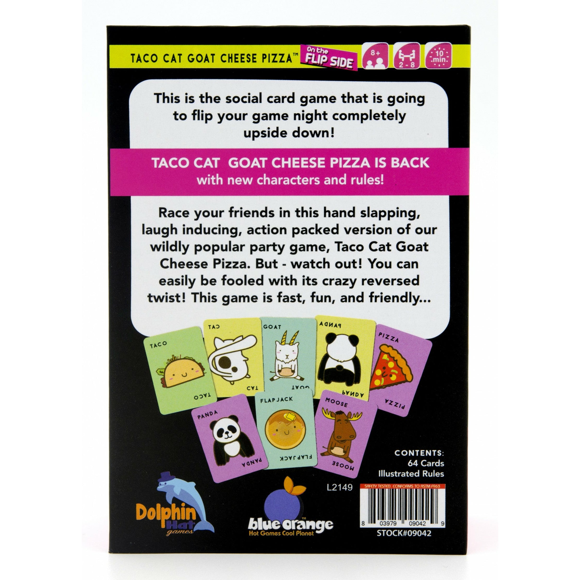 Blue Orange Game Taco Cat Goat Cheese Pizza On the Flip Side