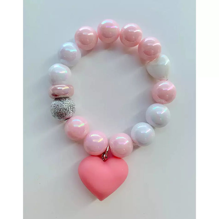 Bobble Bracelet | Pink Fawn Heart