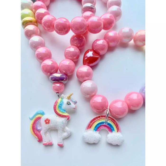 Bobble Necklace | Rainbow Unicorn