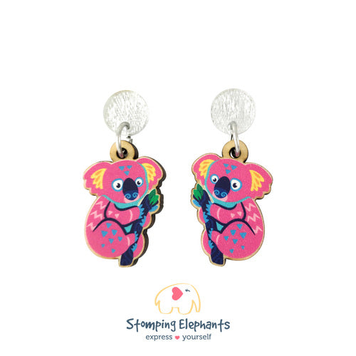 Earrings | Dangles | Koala Pink - Petite