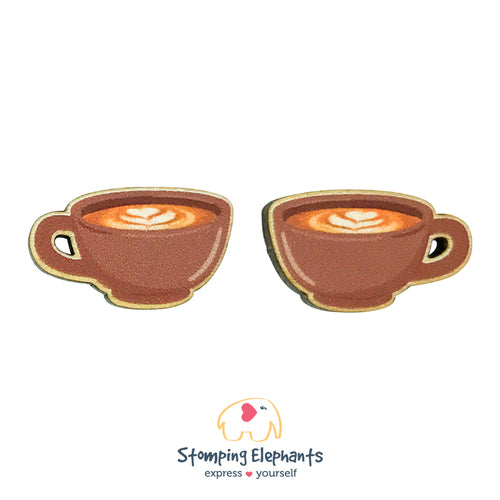 Earrings | Studs | Cafe Latte - XXL