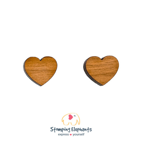 Earrings | Studs | Heart | Natural