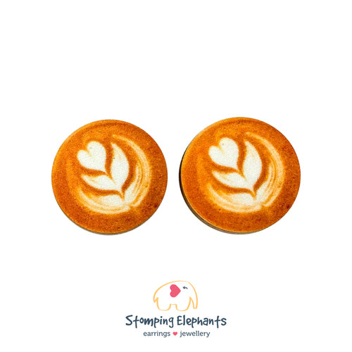 Earrings | Studs | Latte Art - XXL