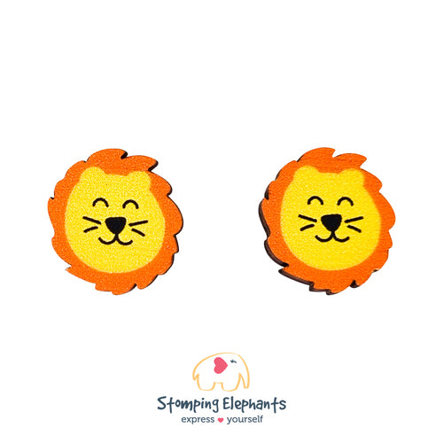 Earrings | Studs | Lion - Large