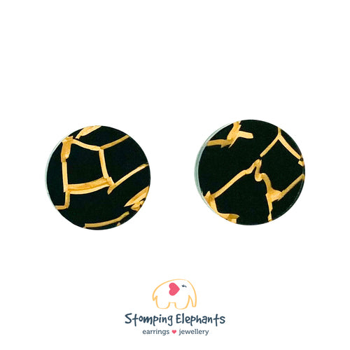 Earrings | Studs | Liquid Gold Round - Large
