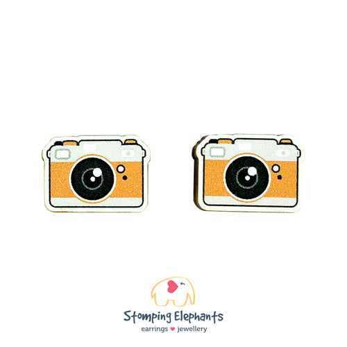 Earrings | Studs | Vintage Camera - Large