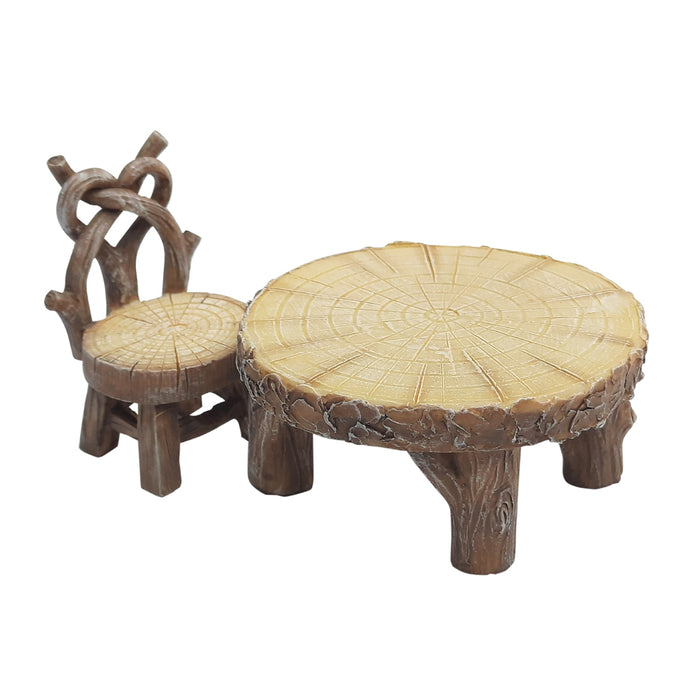 Fairy Table Setting | Wooden Look with Celtic Heart