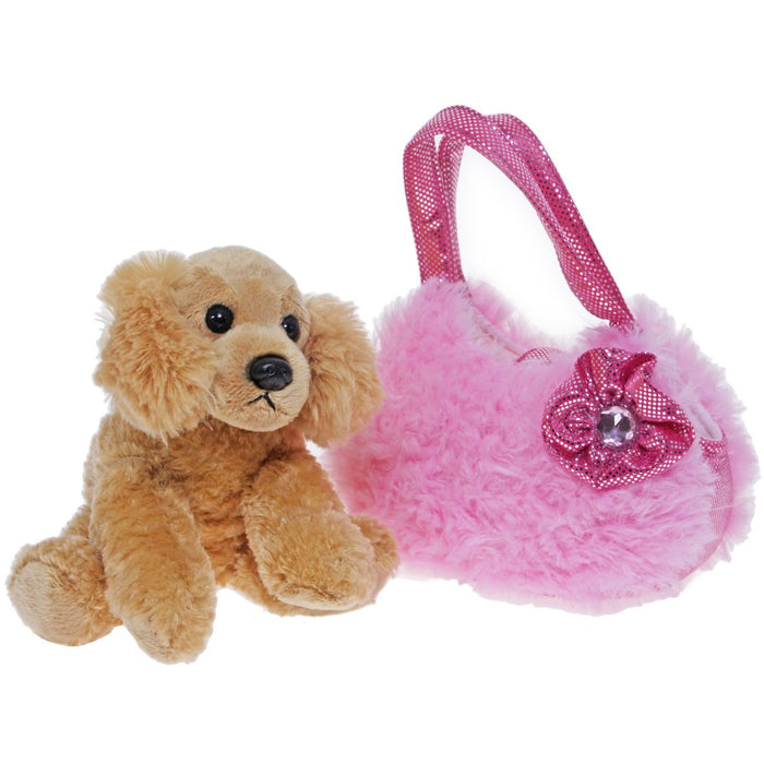 Fancy Pals | Cocker Spaniel in Pink Fluffy Bag