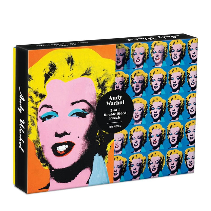 Galison 500 pc Puzzle | Double-Sided Marilyn | Andy Warhol