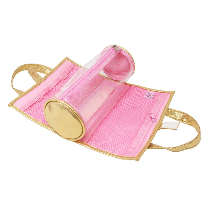 Pink Poppy | Dance Blush Pink Travel Jewellery & Cosmetics Roll Up Bag