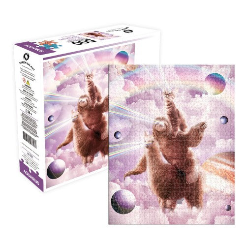 Aquarius 500pc Puzzle | Laser Eyes Cat, Sloth & Llama