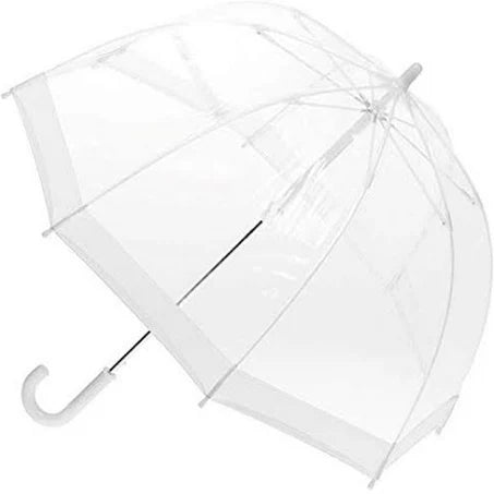 Umbrella | Children | Clear PVC Birdcage | White Border