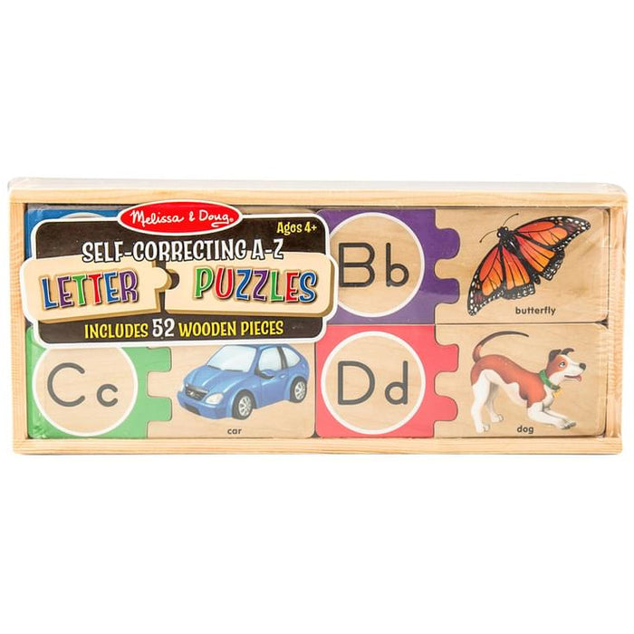 Melissa & Doug | Wooden Puzzle | Self Correcting Alphabet Letter