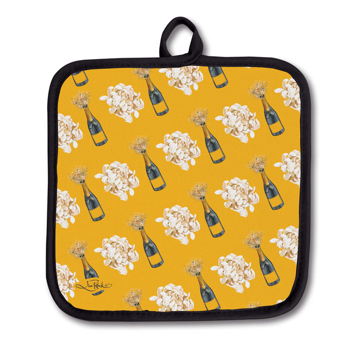 Lisa Pollock | Oven Mitt & Pot Holder Set | Champagne