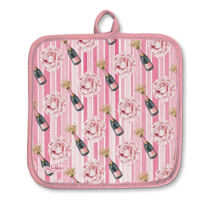 Lisa Pollock | Oven Mitt & Pot Holder Set | Rose All Day