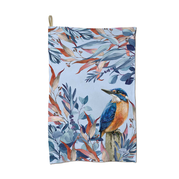 Lisa Pollock | Tea Towel | Azure Kingfisher