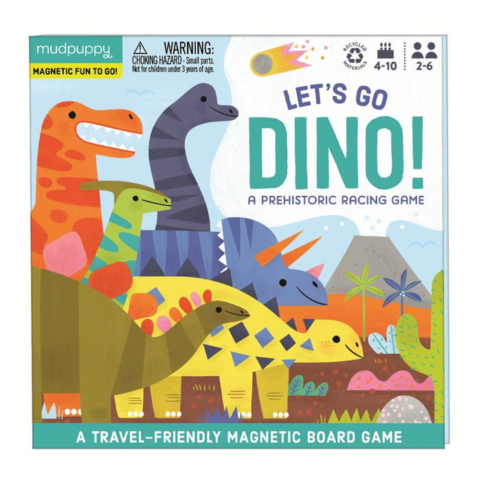 Mudpuppy | Magnetic Board Game | Lets Go Dinosaur