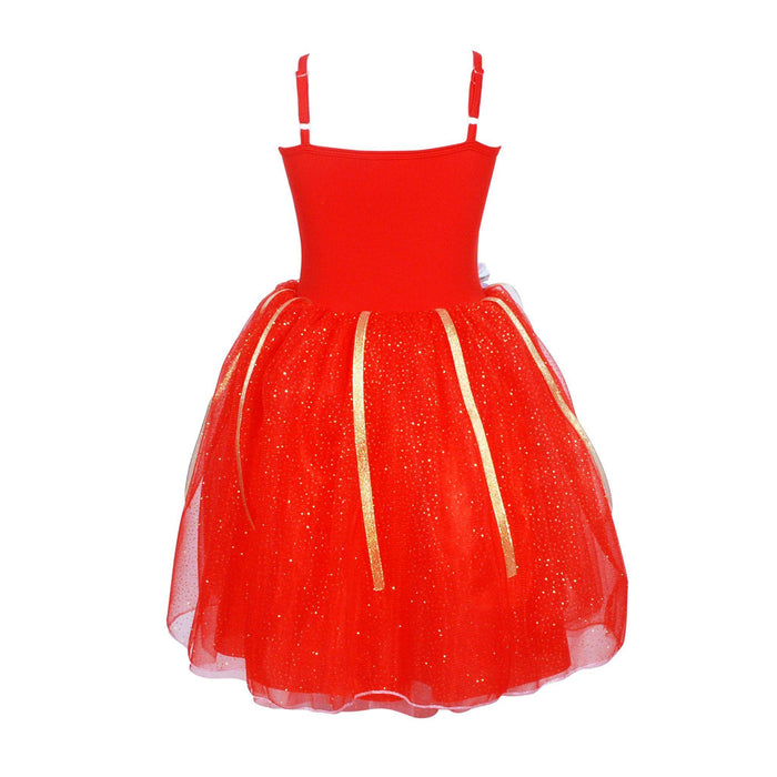 Pink Poppy | Red Festive Fairy Petal Dress
