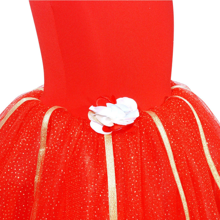 Pink Poppy | Red Festive Fairy Petal Dress
