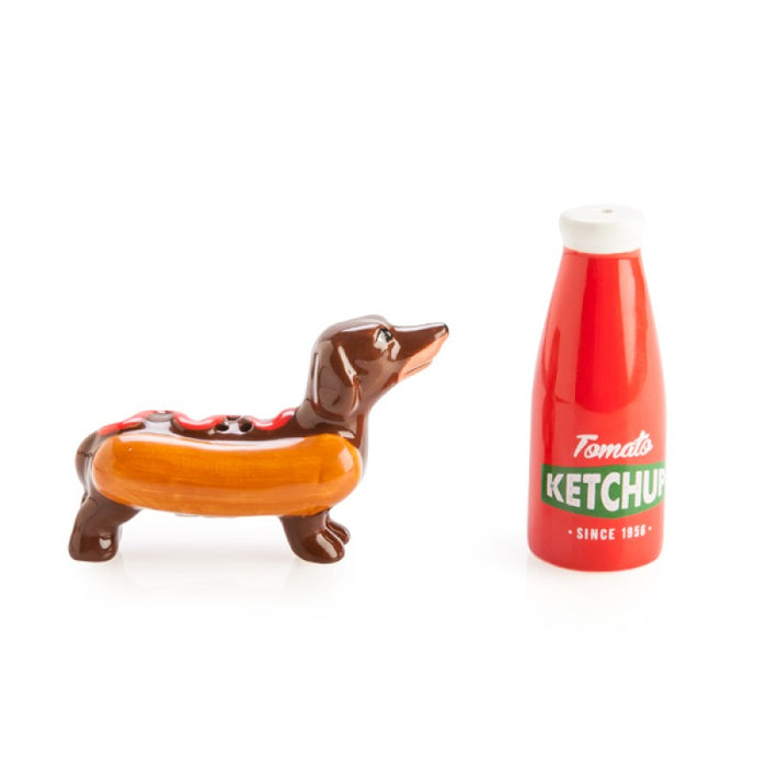 Salt & Pepper Shakers | Sausage Dog & Ketchup