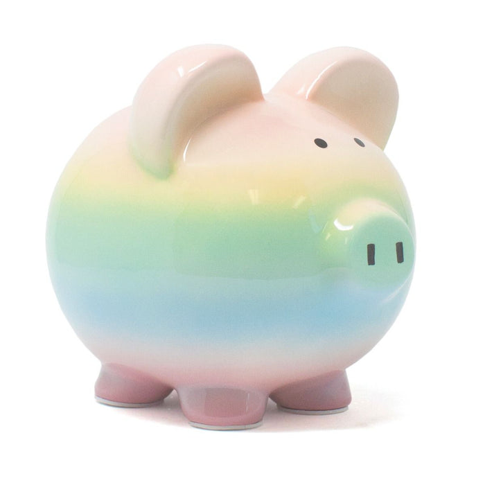 Piggy Bank Large | Rainbow Ombre