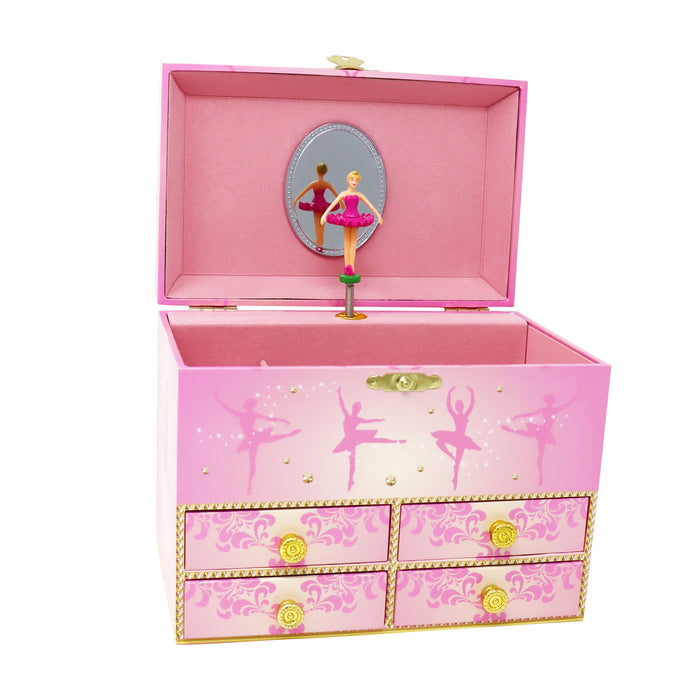 Pink Poppy | Musical Jewellery Box | Romantic Ballet - Large