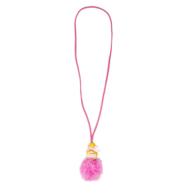 Pink Poppy | Necklace - Wooden Bead Ballerina