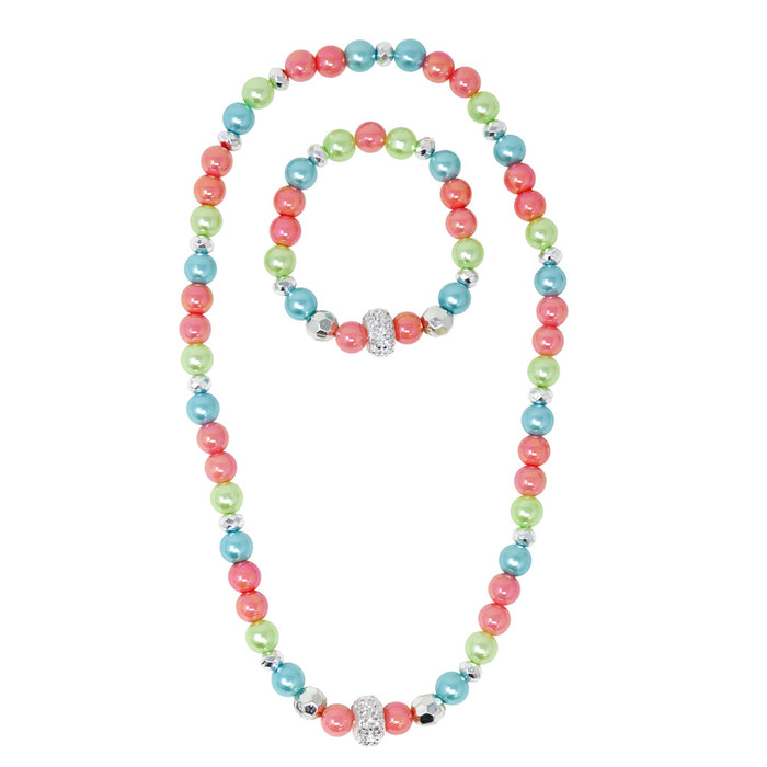 Pink Poppy |  Necklace & Bracelet Set - Ice Cream Parlour
