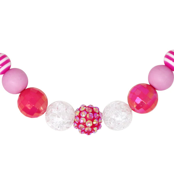 Pink Poppy |  Necklace & Bracelet Set - Raspberry Delight
