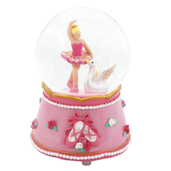 Pink Poppy | Snow Globe | Musical - Little Ballet Dancer