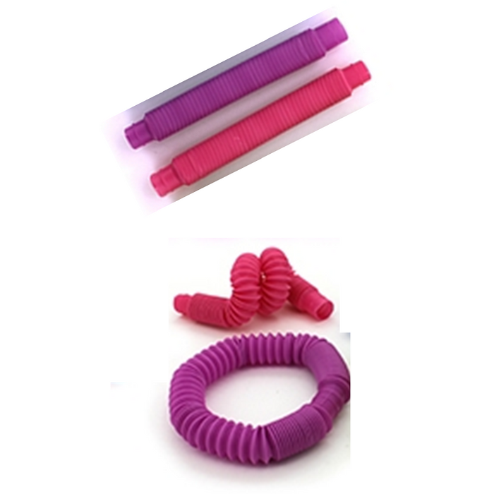 Extendable Popping Noise Tube x 2 | Pink & Purple