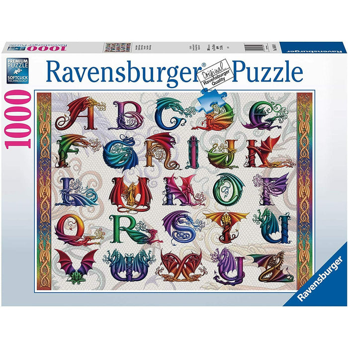 Ravensburger Puzzle | 1000pc | Dragon Alphabet