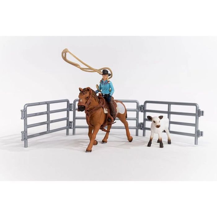 Schleich | Farm World | Cowgirl Team Roping Fun