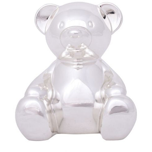 Silver Money Box | Teddy Bear