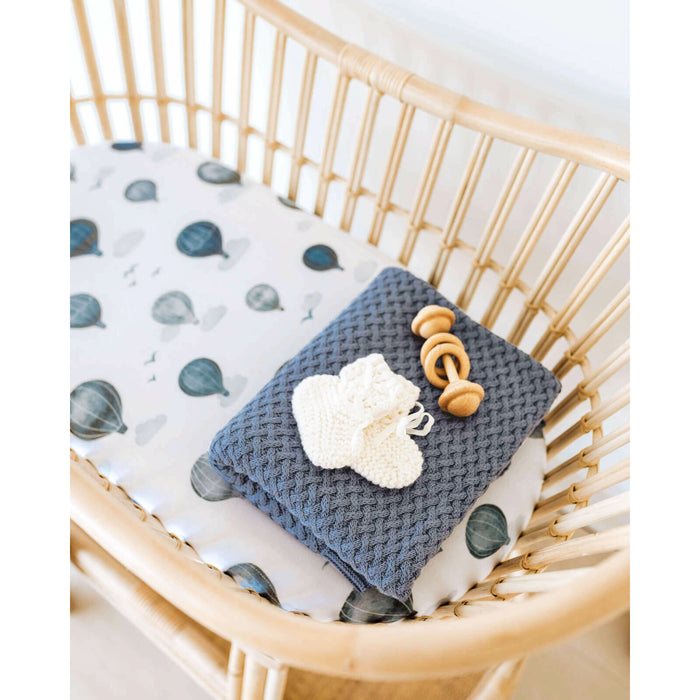Snuggle Hunny | Diamond Knit Baby Blanket | River