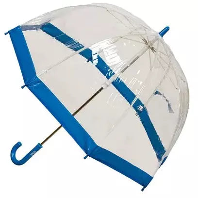 Umbrella | Children | Clear PVC Birdcage | Blue Border