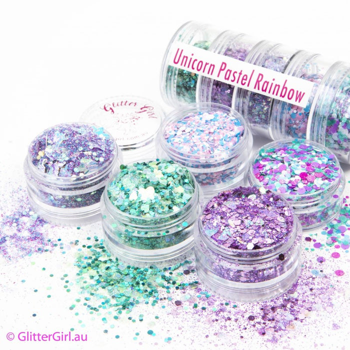 Glitter Collection 5 pack | Pastel Rainbow