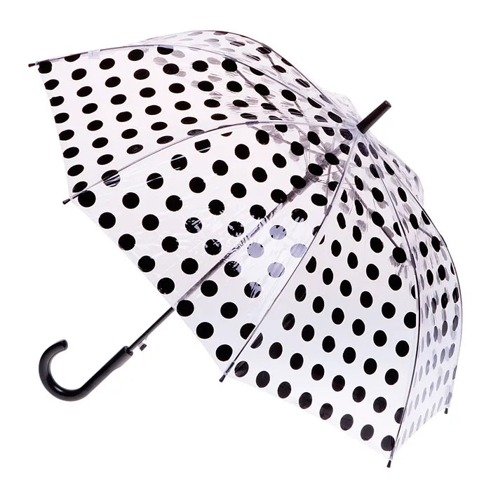 Umbrella | Adult | Clear with Black Spots