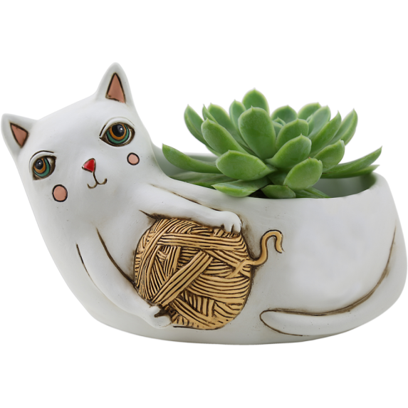Allen Designs | Planter | Cat with Yarn