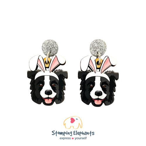 Earrings | Easter Dangles | Border Collie