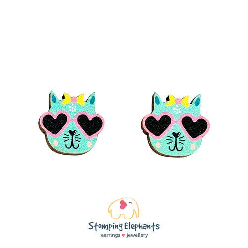 Earrings | Studs | Cool Cat- Medium