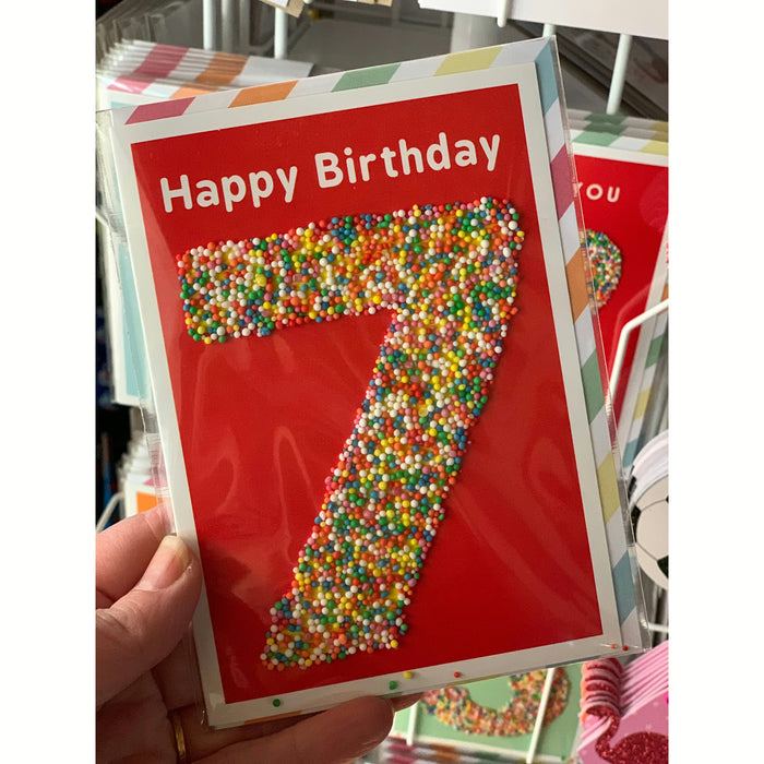 Birthday Card | Freckles Age | 7 | Seven