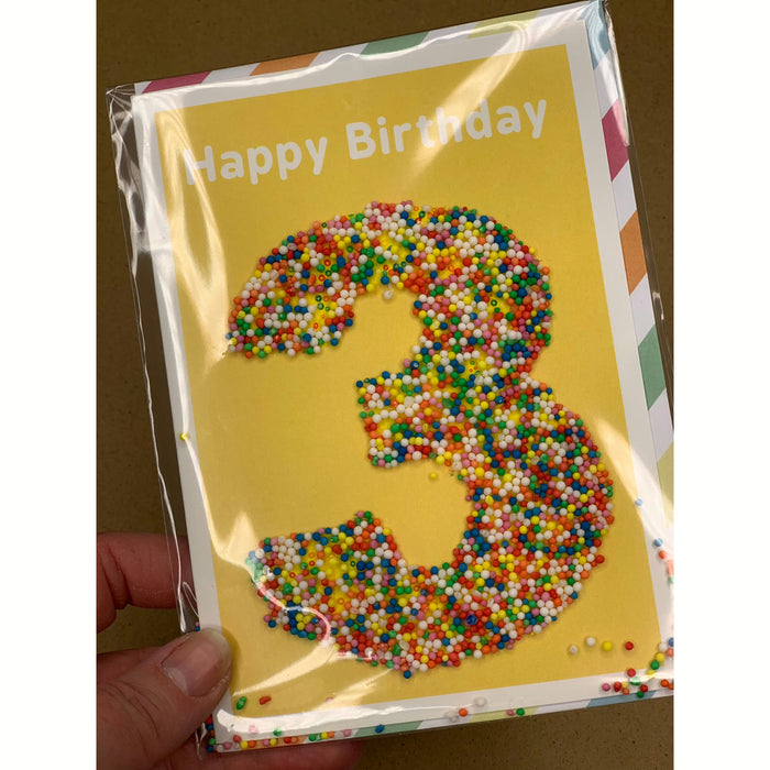 Birthday Card | Freckles Age | 3 | Three