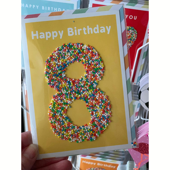 Birthday Card | Freckles Age | 8 | Eight