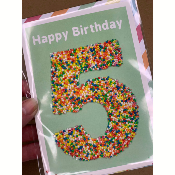 Birthday Card | Freckles Age | 5 | Five