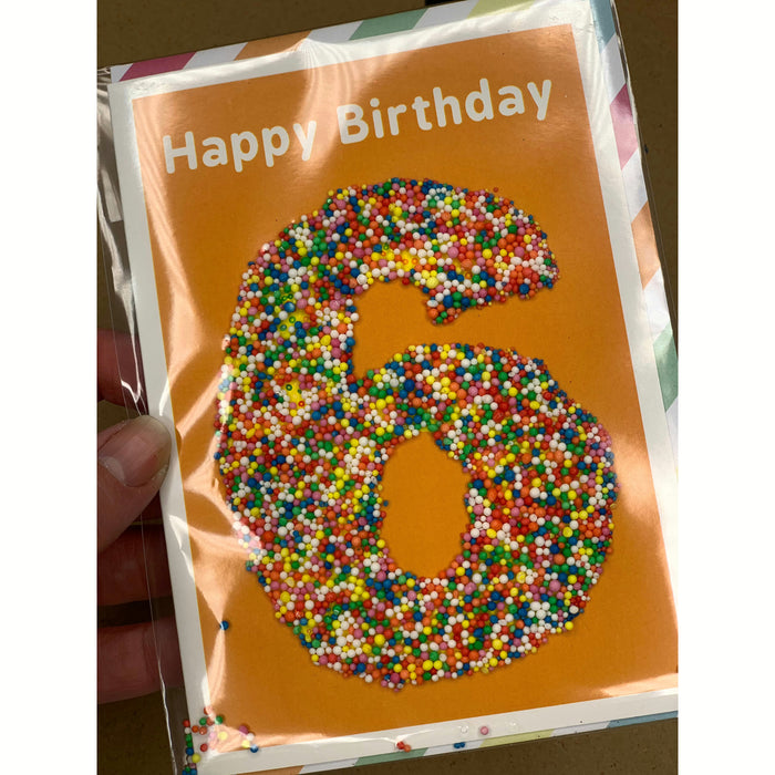 Birthday Card | Freckles Age | 6 | Six