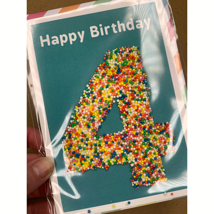 Birthday Card | Freckles Age | 4 | Four