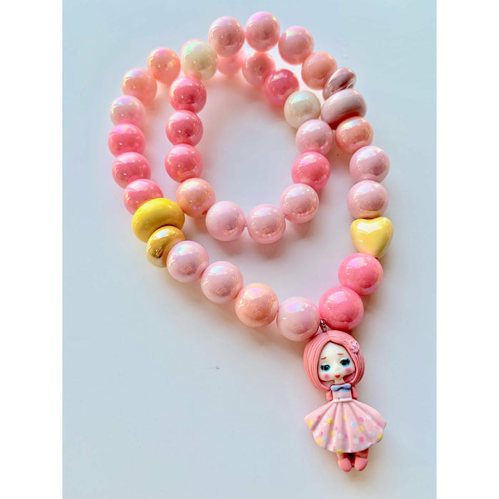 Bobble Necklace | Pink Girl