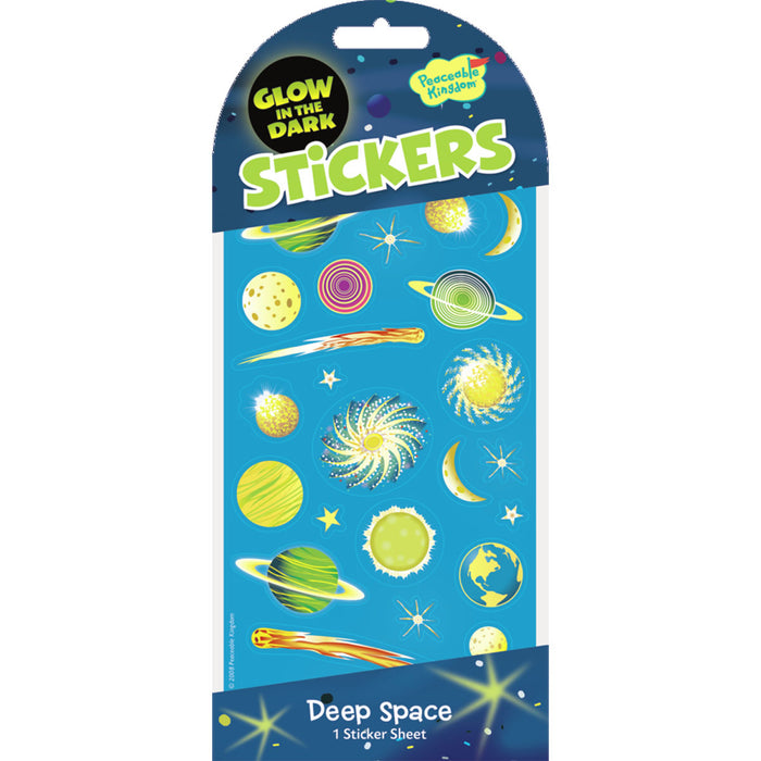 Peaceable Kingdom | Stickers Glow | Space
